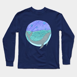 Moonlit Whale Long Sleeve T-Shirt